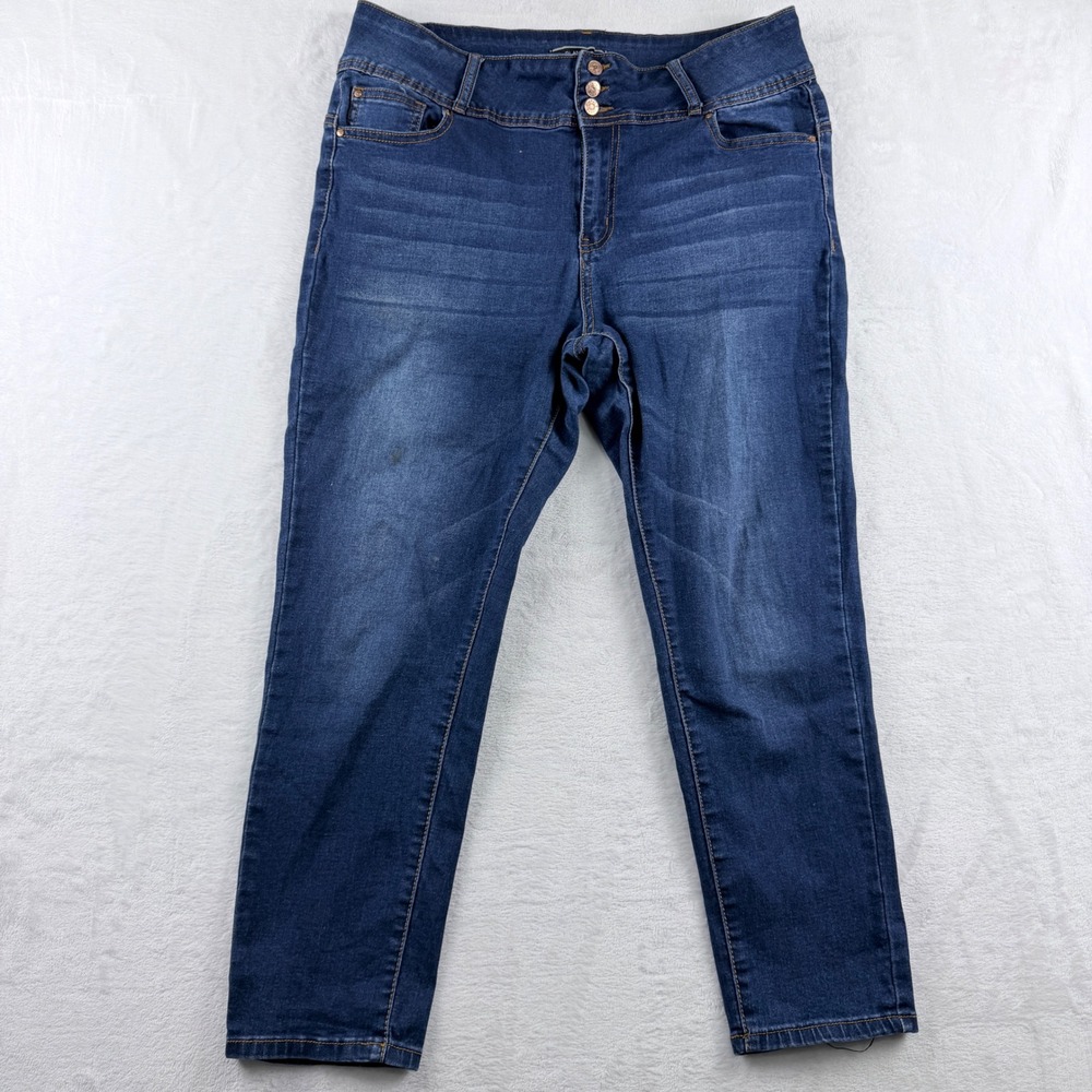Planet B Jeans Stretch Denim‎ High Rise Skinny Medium Wash Size 20